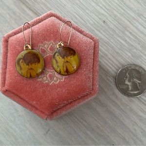 Vintage charming enamel earrings